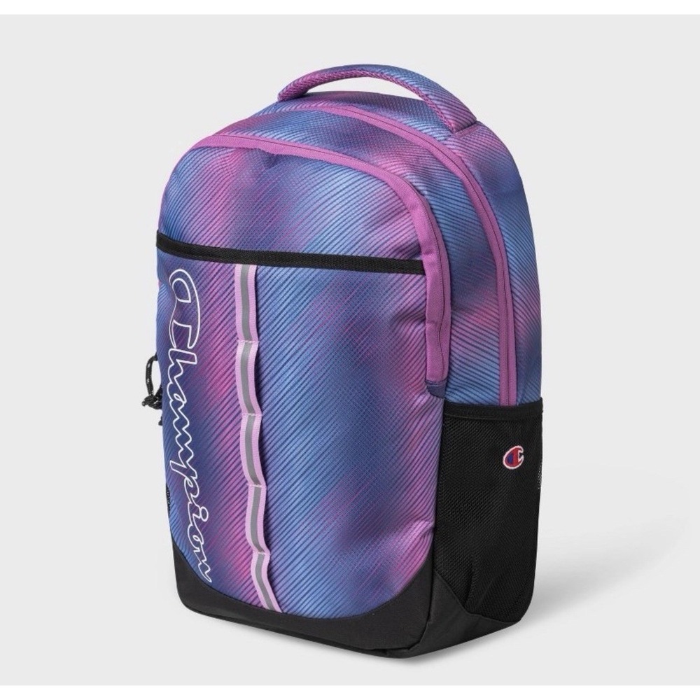 BRAND‎ NEW Champion Center Backpack - Blue/Pink With Zipper Pockets Laptop Bag
